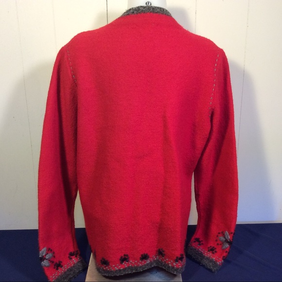 Christopher & Banks Womens Cardigan wool full zip sweater size large - Picture 3 of 10